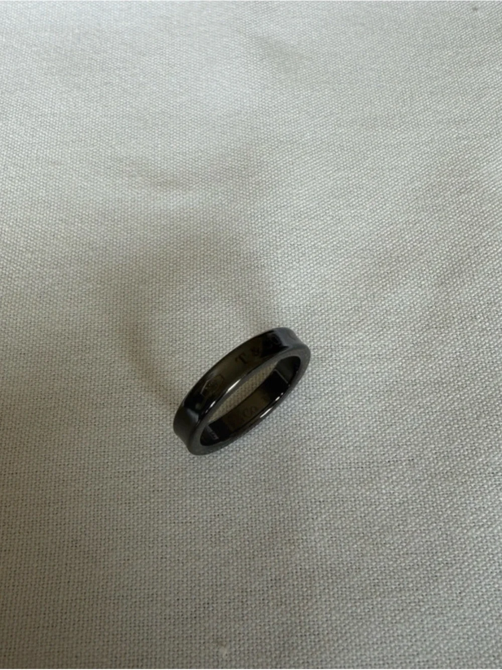 Tiffany & Co. Men's Black Ceramic Band Ring